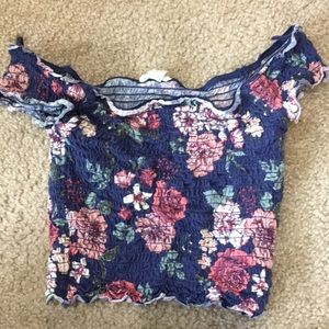 A cute flower crop top